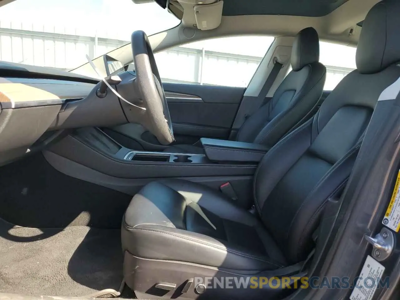 7 fotografías del automóvil dañado 5YJ3E1EB1NF181830 TESLA MODEL 3 2022