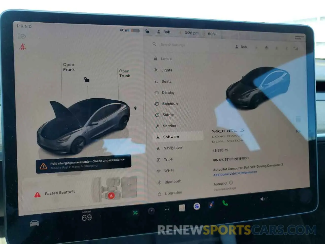 9 fotografías del automóvil dañado 5YJ3E1EB1NF181830 TESLA MODEL 3 2022