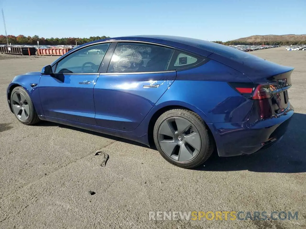 2 fotografías del automóvil dañado 5YJ3E1EB1NF182296 TESLA MODEL 3 2022