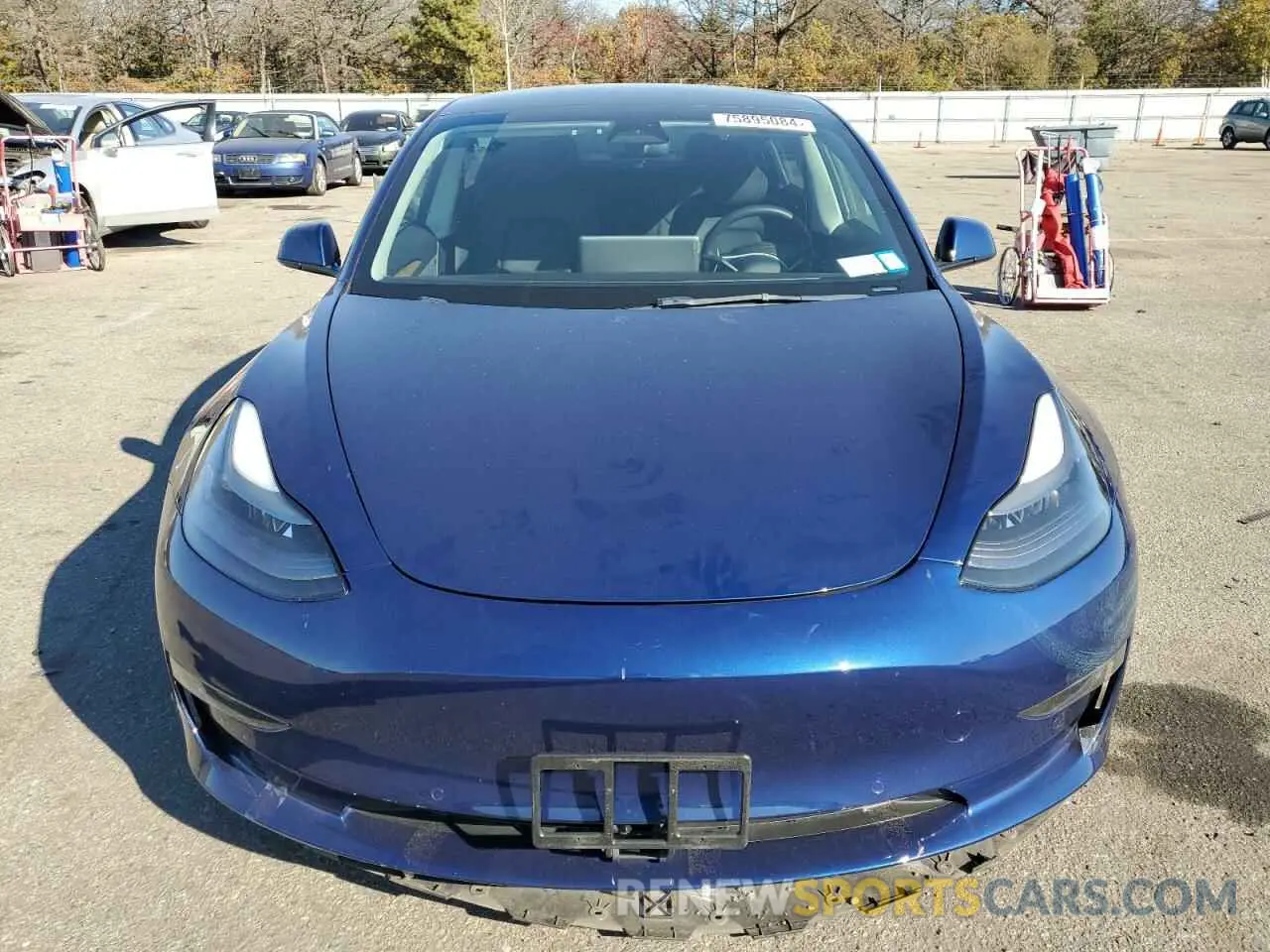 5 fotografías del automóvil dañado 5YJ3E1EB1NF182296 TESLA MODEL 3 2022