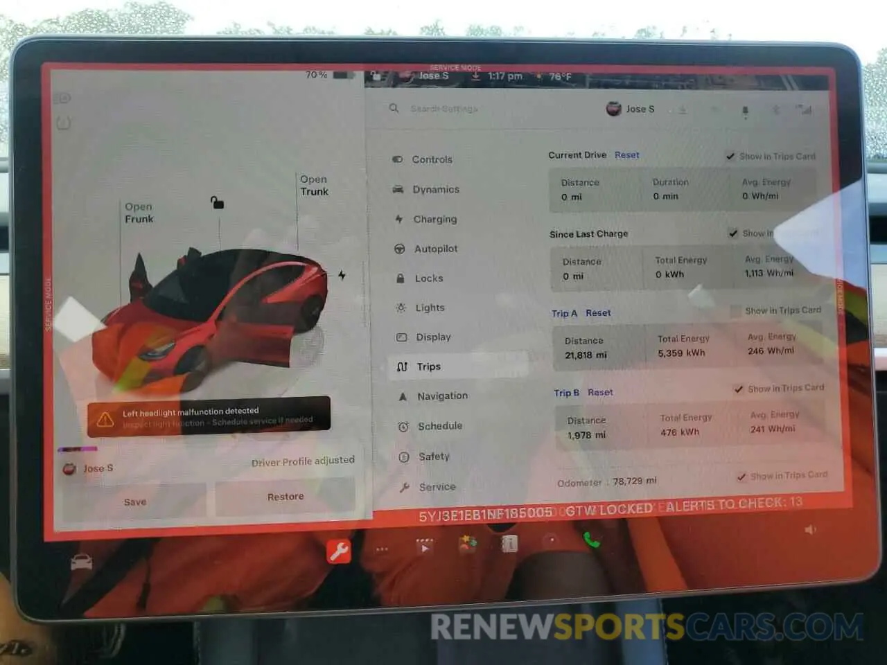9 fotografías del automóvil dañado 5YJ3E1EB1NF185005 TESLA MODEL 3 2022