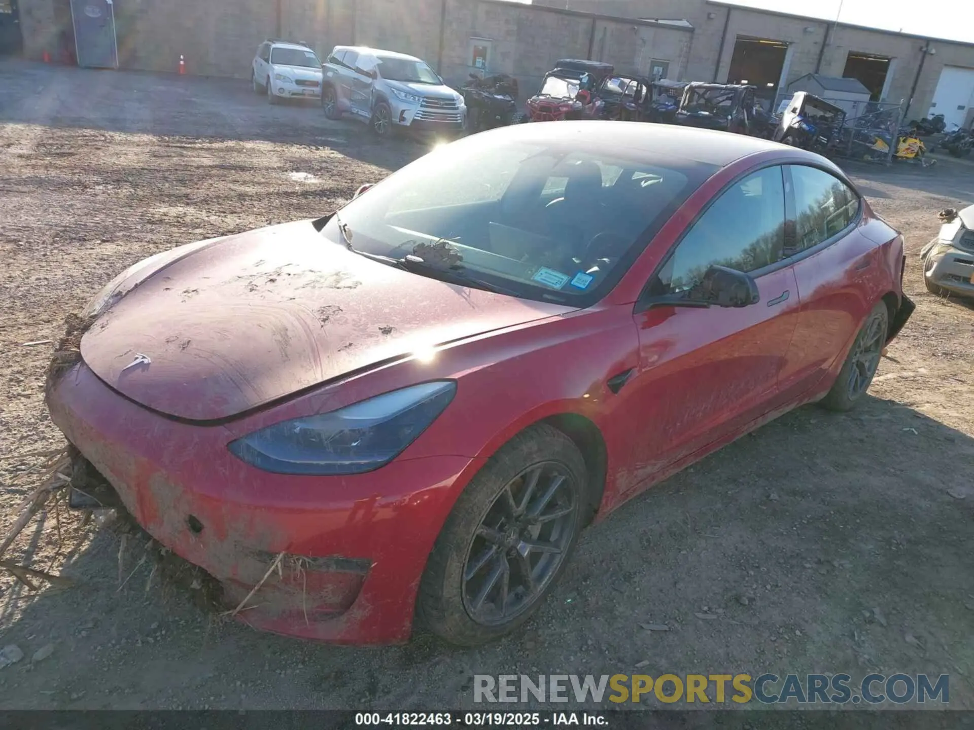 2 fotografías del automóvil dañado 5YJ3E1EB1NF189751 TESLA MODEL 3 2022