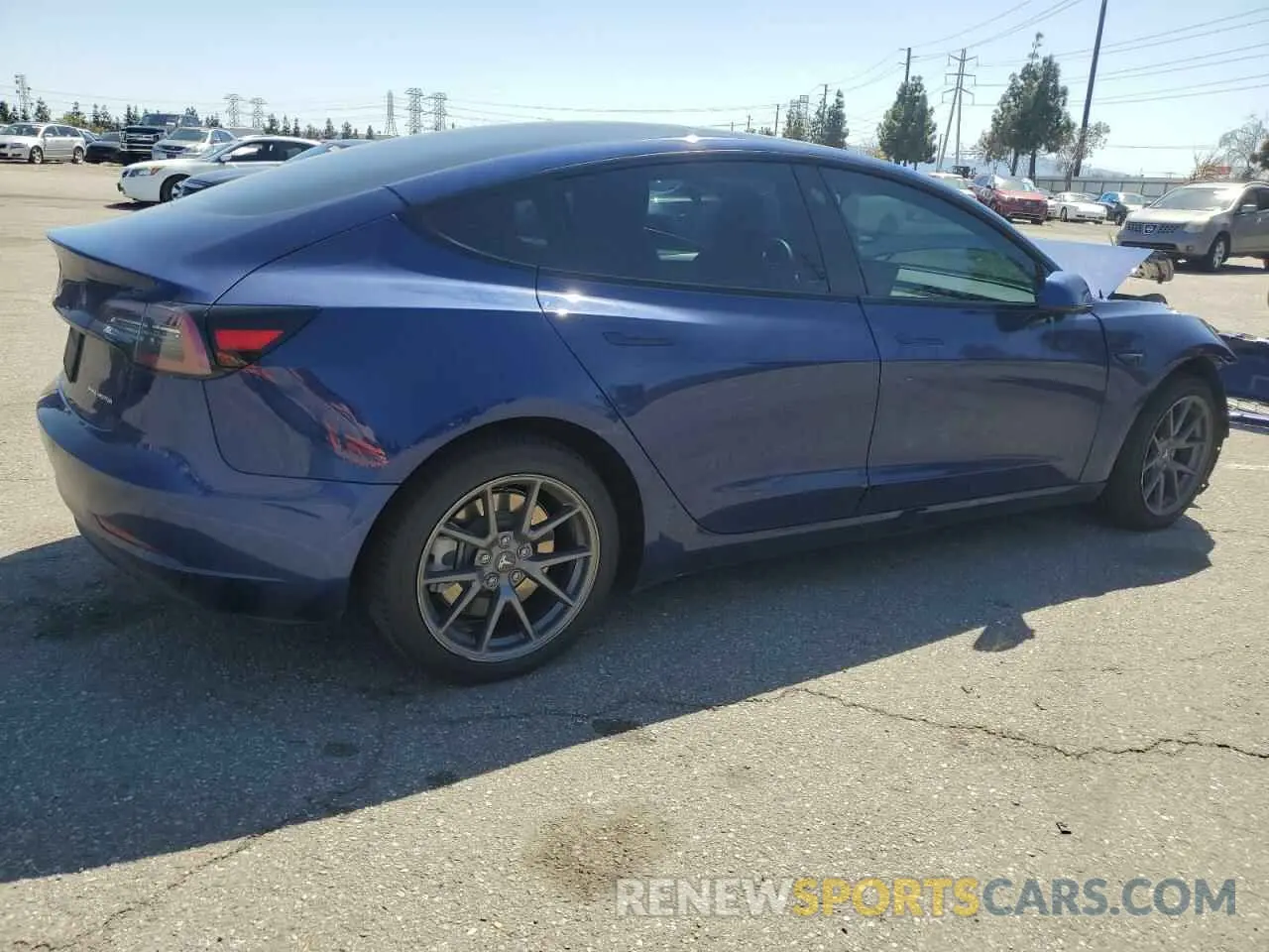 3 fotografías del automóvil dañado 5YJ3E1EB1NF190916 TESLA MODEL 3 2022