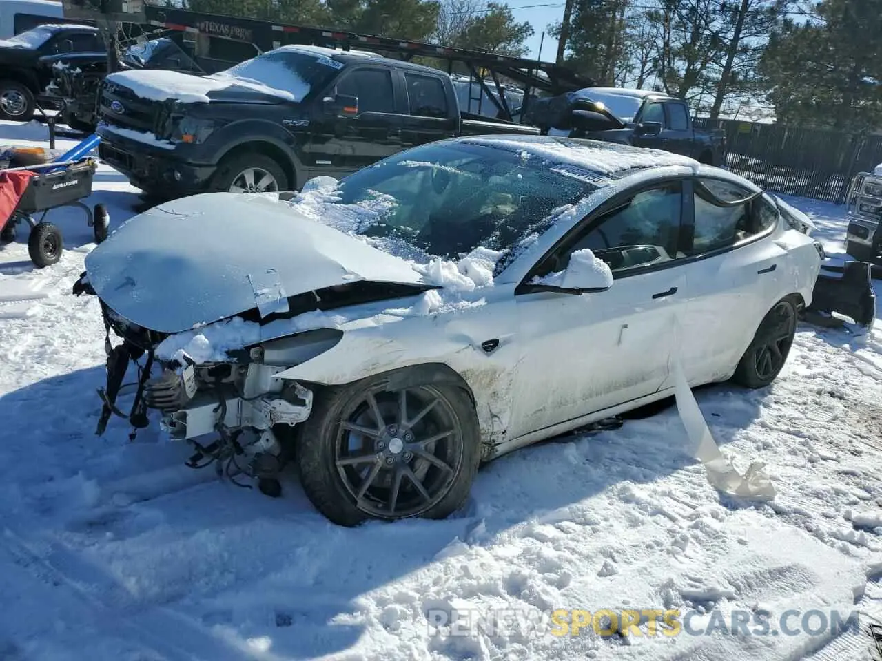 1 fotografías del automóvil dañado 5YJ3E1EB1NF190964 TESLA MODEL 3 2022