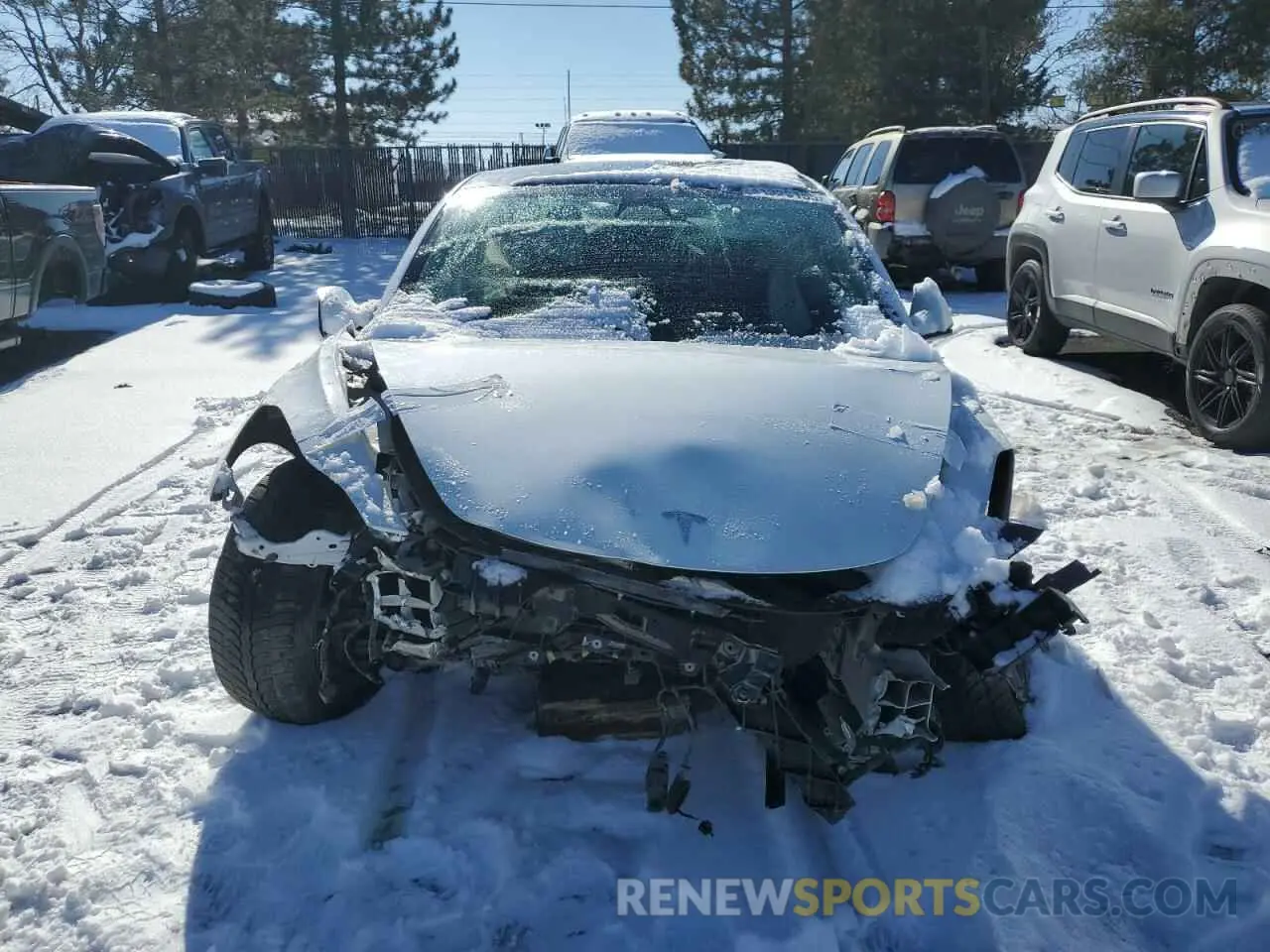 5 fotografías del automóvil dañado 5YJ3E1EB1NF190964 TESLA MODEL 3 2022