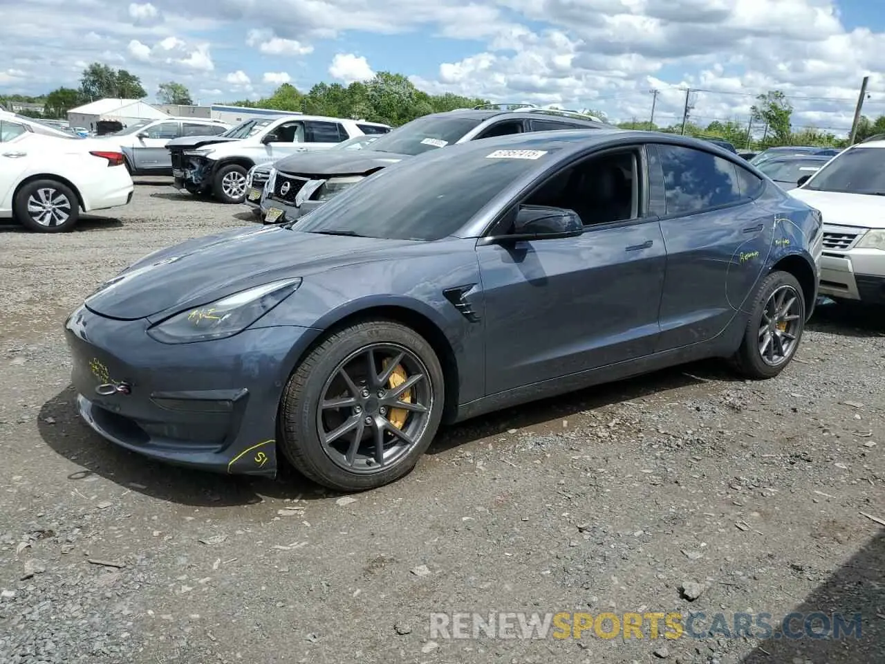 1 fotografías del automóvil dañado 5YJ3E1EB1NF238446 TESLA MODEL 3 2022