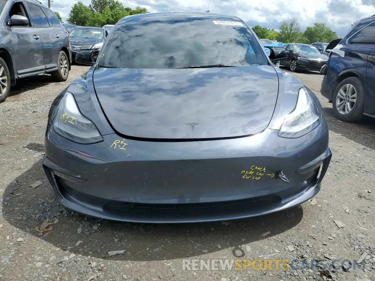 5 fotografías del automóvil dañado 5YJ3E1EB1NF238446 TESLA MODEL 3 2022