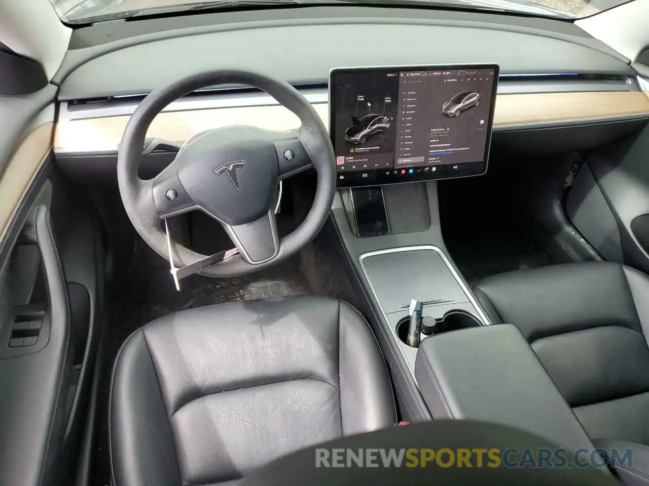8 fotografías del automóvil dañado 5YJ3E1EB1NF238446 TESLA MODEL 3 2022