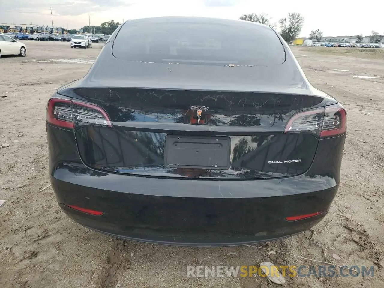 6 fotografías del automóvil dañado 5YJ3E1EB1NF243484 TESLA MODEL 3 2022