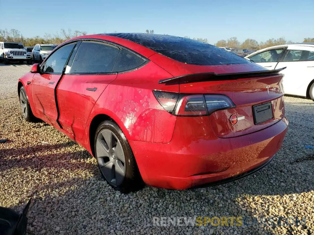 3 fotografías del automóvil dañado 5YJ3E1EB1NF272676 TESLA MODEL 3 2022