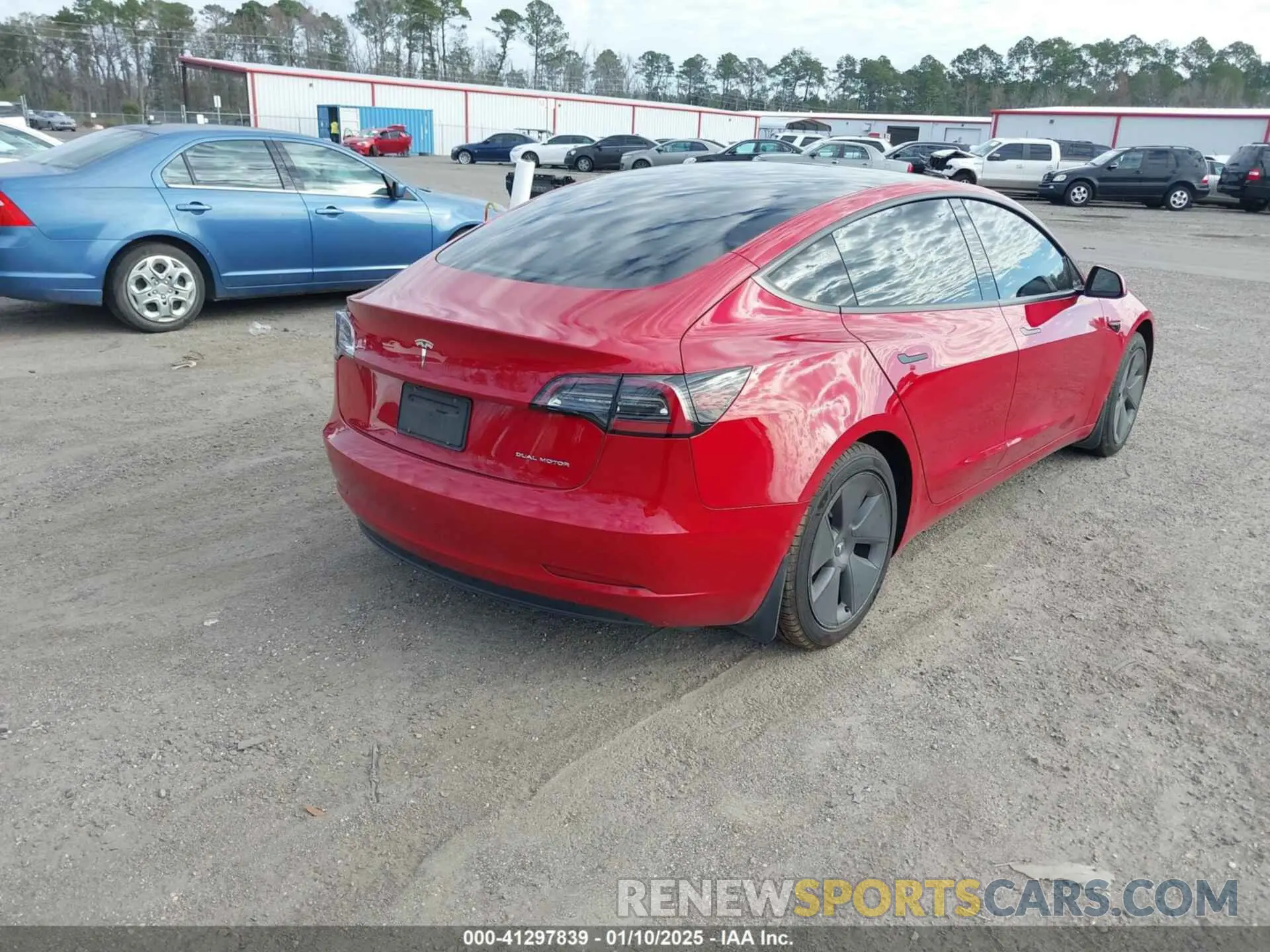 4 fotografías del automóvil dañado 5YJ3E1EB1NF285587 TESLA MODEL 3 2022
