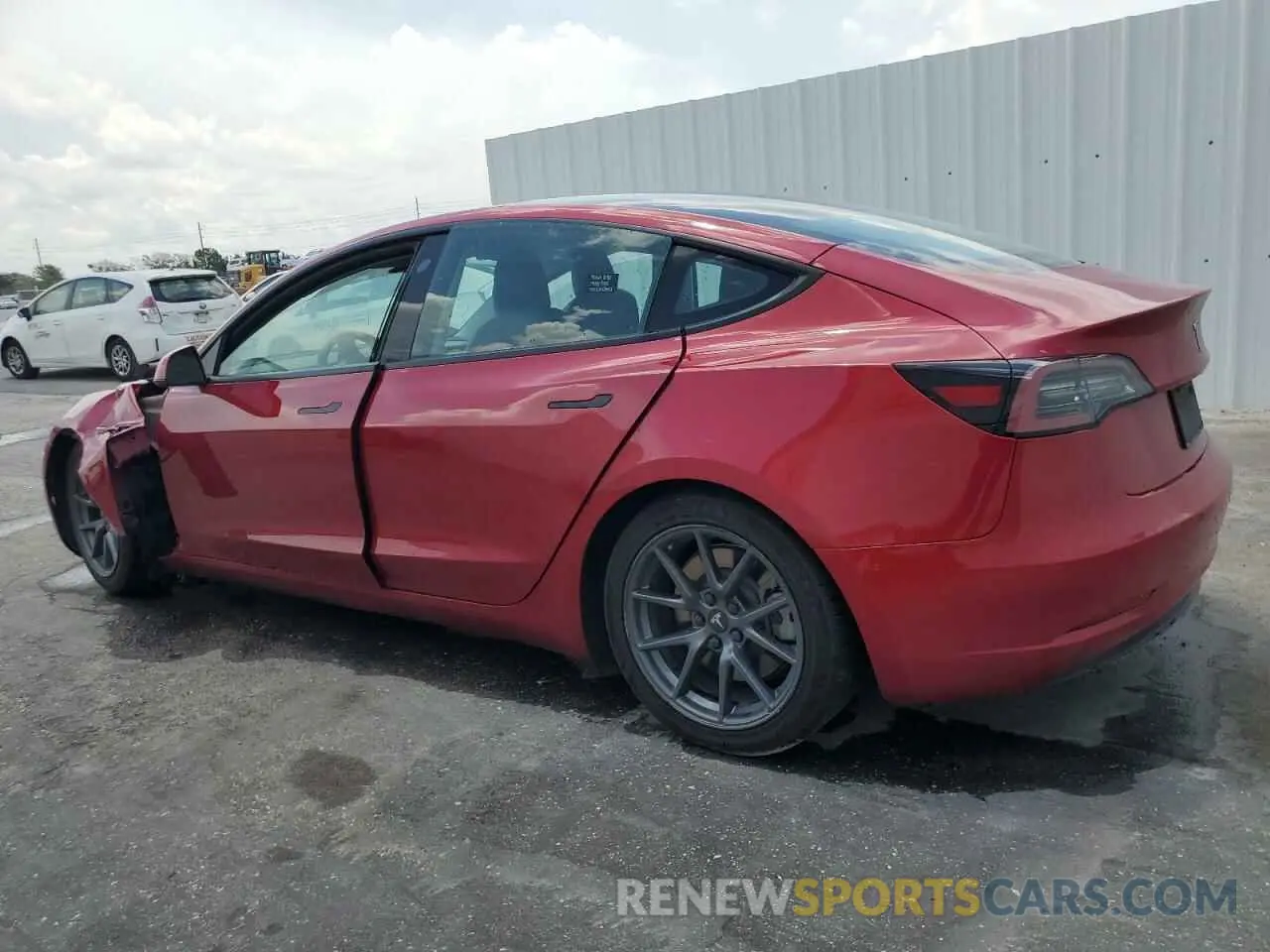 2 fotografías del automóvil dañado 5YJ3E1EB1NF286951 TESLA MODEL 3 2022