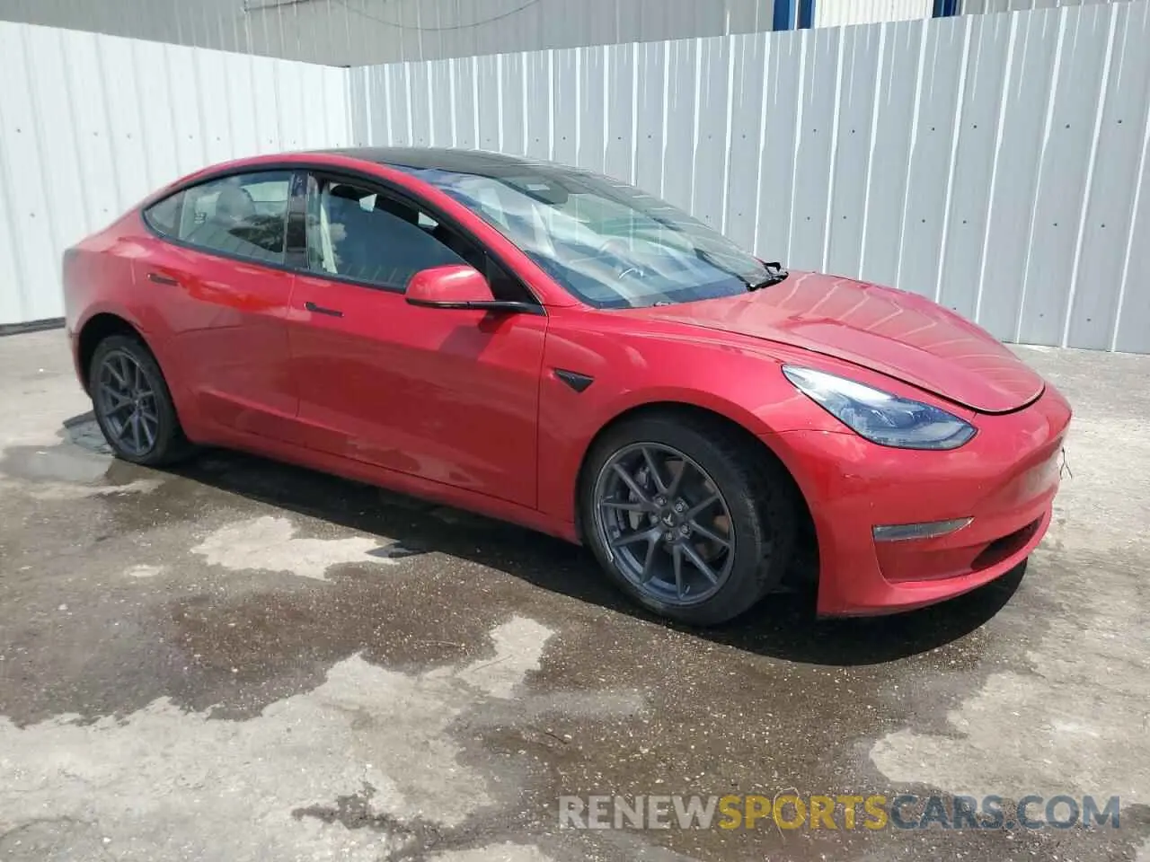 4 fotografías del automóvil dañado 5YJ3E1EB1NF286951 TESLA MODEL 3 2022