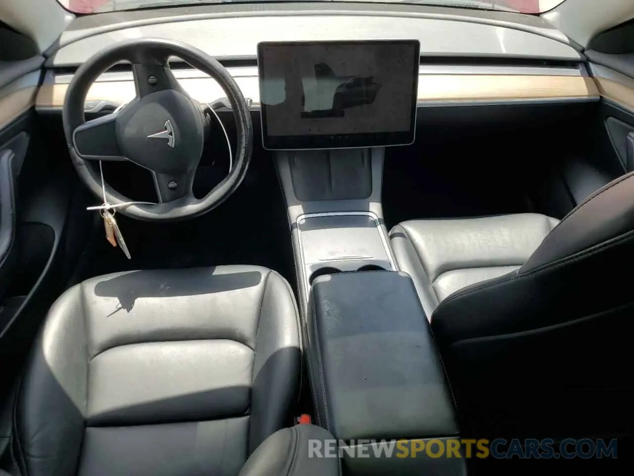 8 fotografías del automóvil dañado 5YJ3E1EB1NF286951 TESLA MODEL 3 2022
