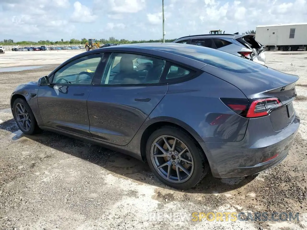 2 fotografías del automóvil dañado 5YJ3E1EB1NF287758 TESLA MODEL 3 2022
