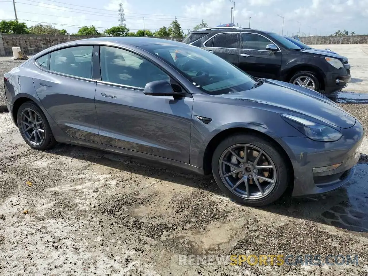 4 fotografías del automóvil dañado 5YJ3E1EB1NF287758 TESLA MODEL 3 2022
