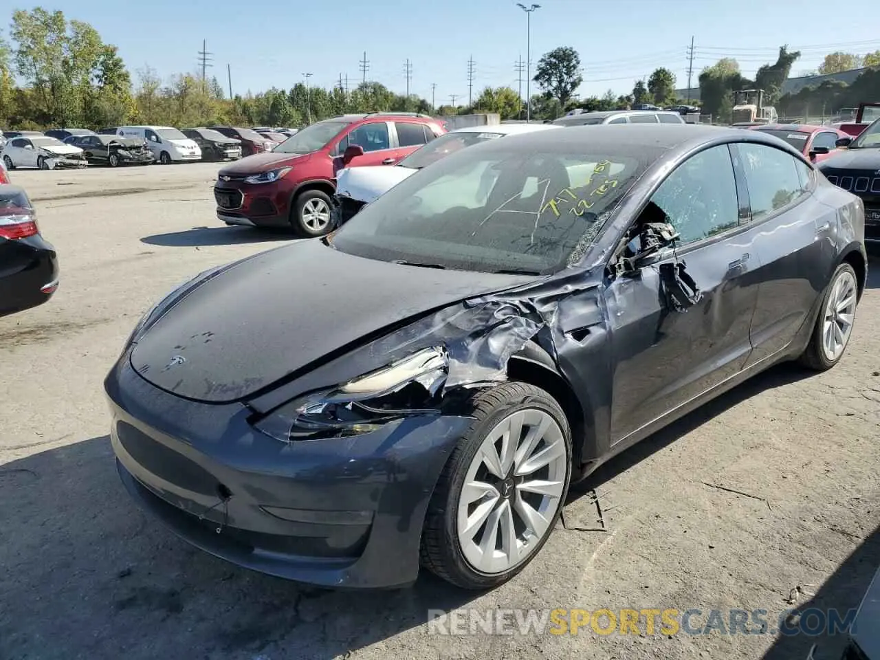 1 fotografías del automóvil dañado 5YJ3E1EB1NF288974 TESLA MODEL 3 2022