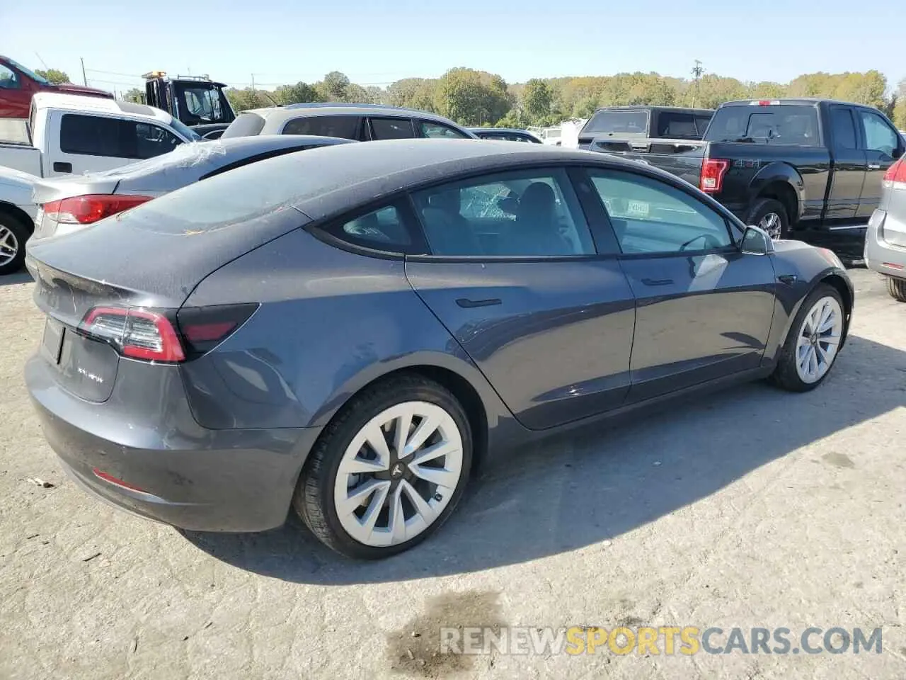 3 fotografías del automóvil dañado 5YJ3E1EB1NF288974 TESLA MODEL 3 2022