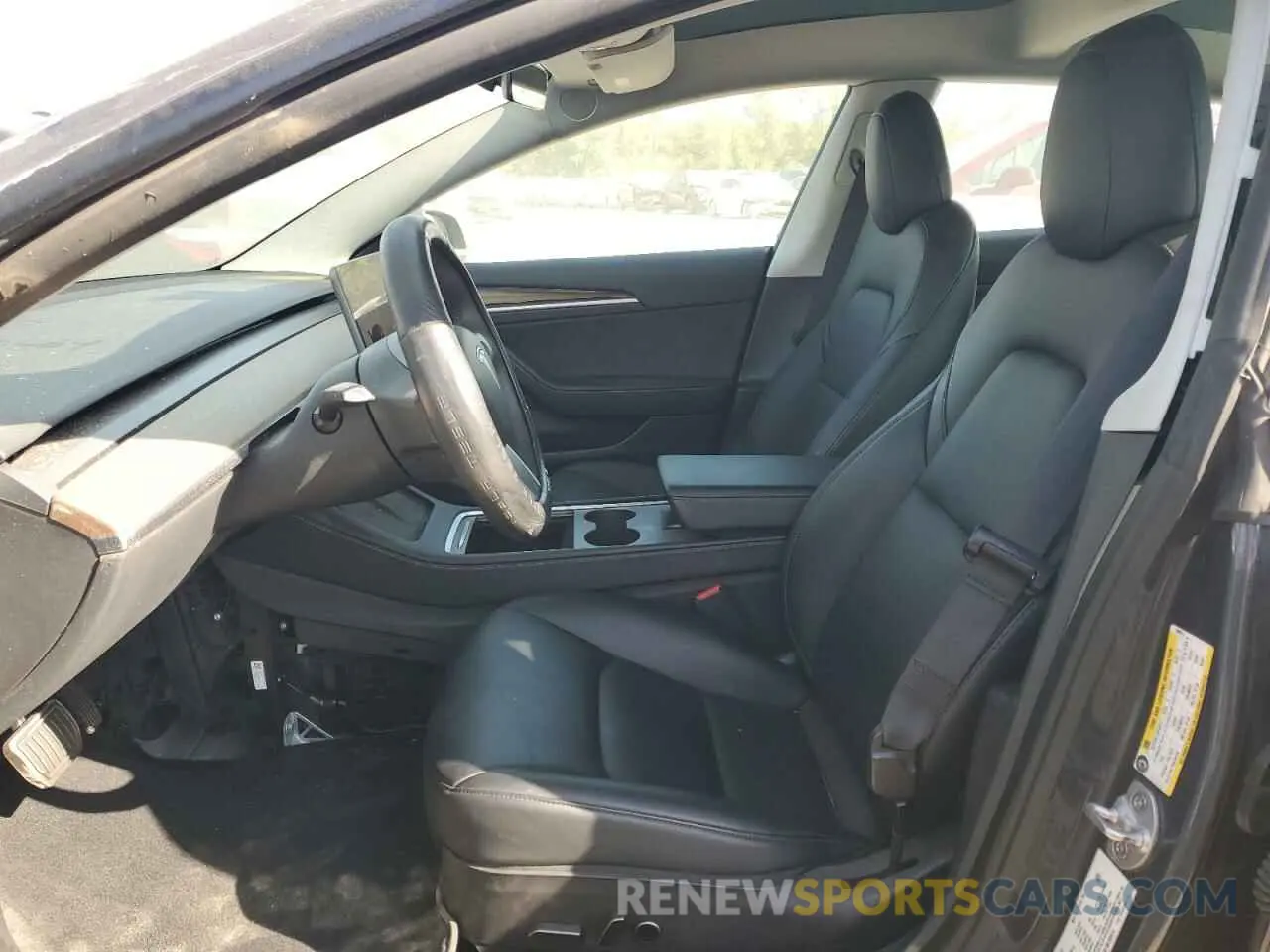 7 fotografías del automóvil dañado 5YJ3E1EB1NF288974 TESLA MODEL 3 2022