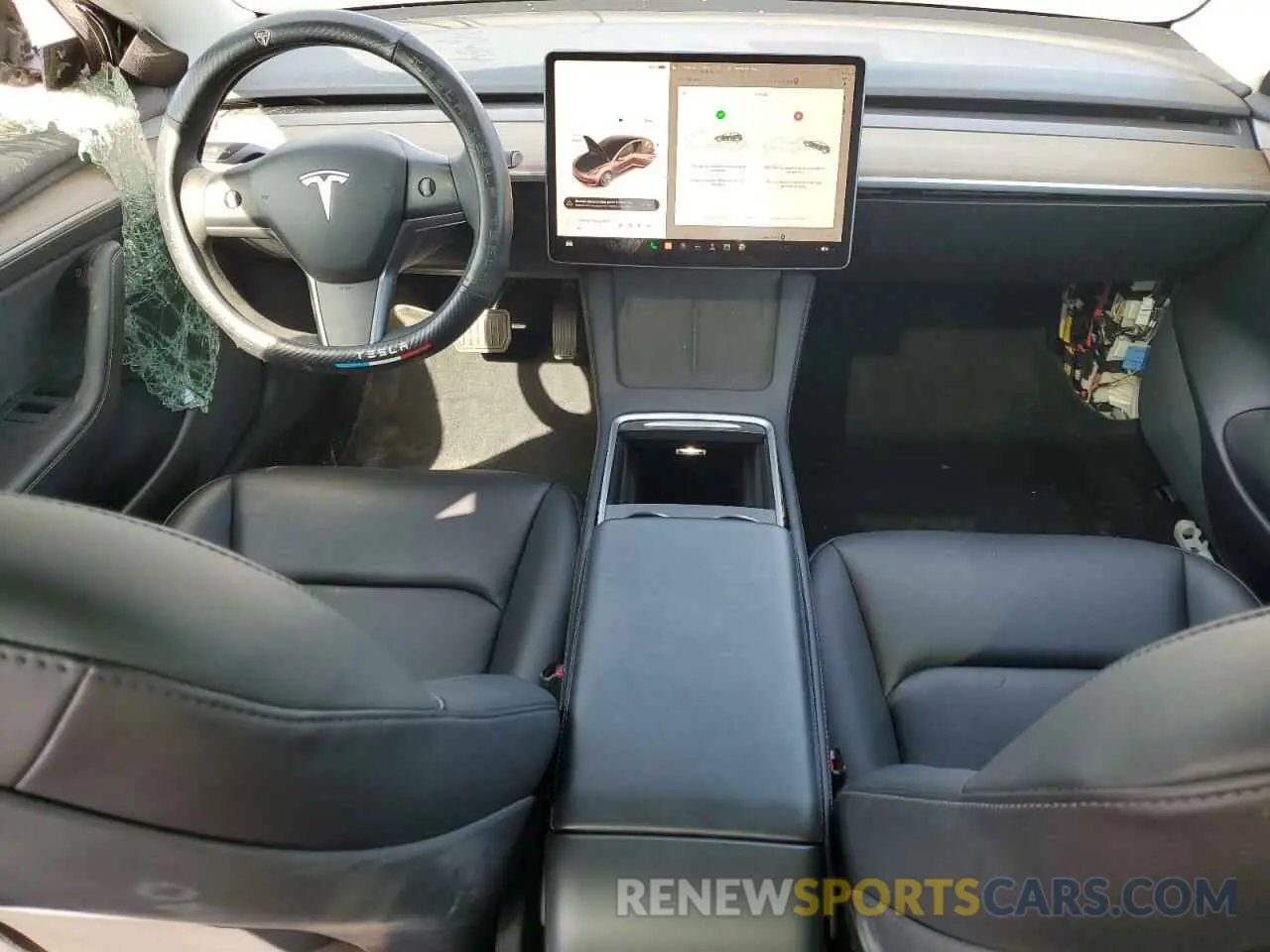 8 fotografías del automóvil dañado 5YJ3E1EB1NF288974 TESLA MODEL 3 2022