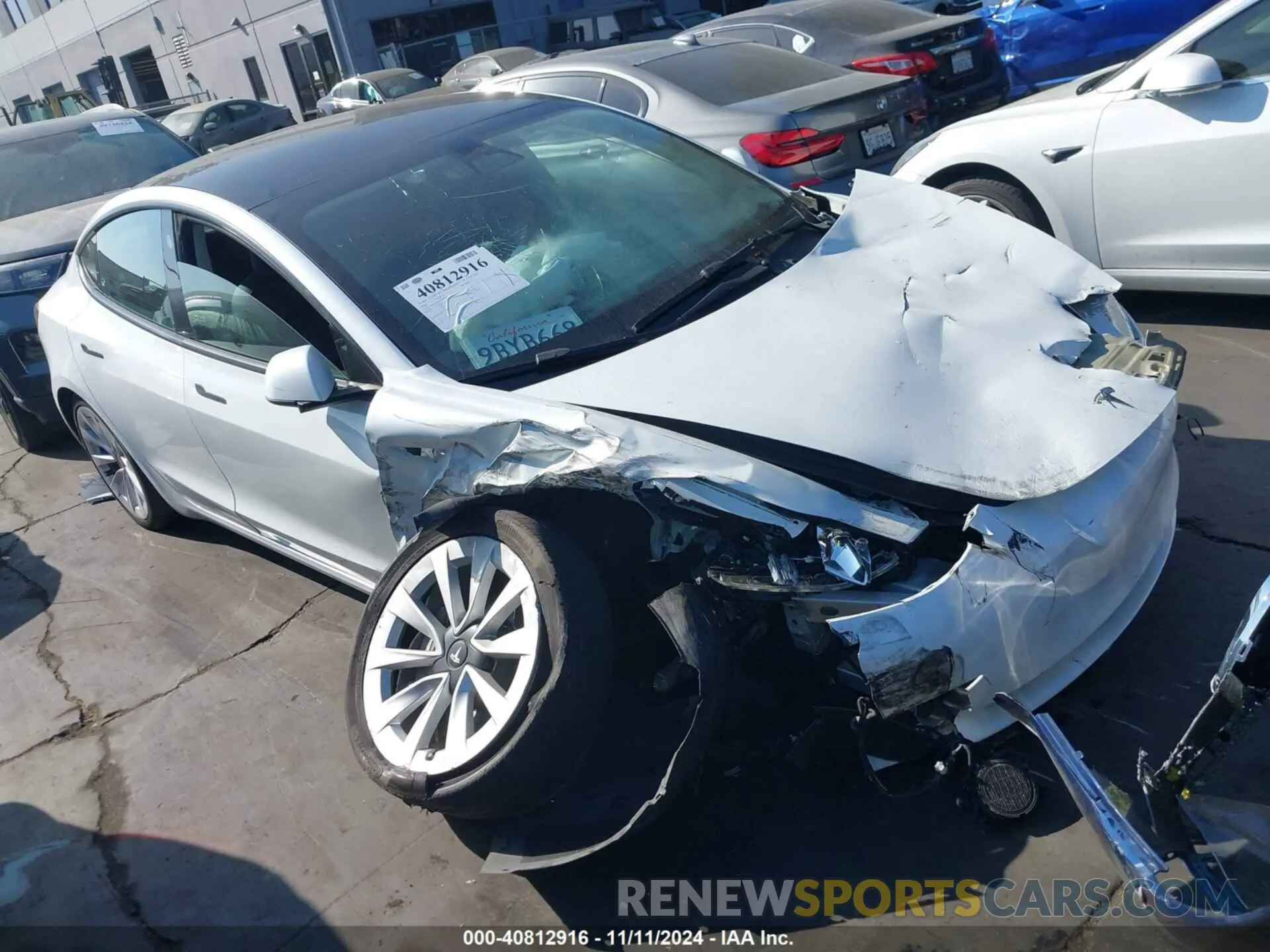 1 fotografías del automóvil dañado 5YJ3E1EB1NF298422 TESLA MODEL 3 2022