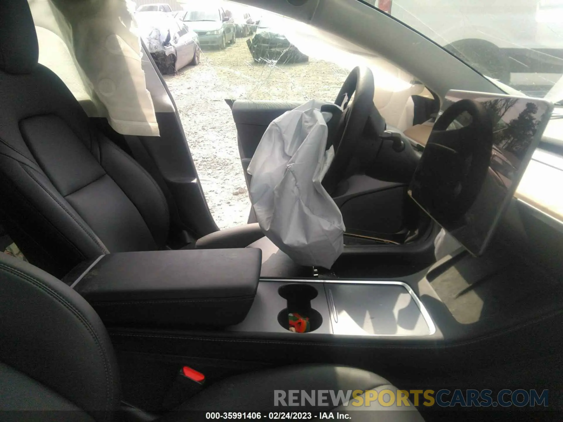 5 fotografías del automóvil dañado 5YJ3E1EB1NF304915 TESLA MODEL 3 2022