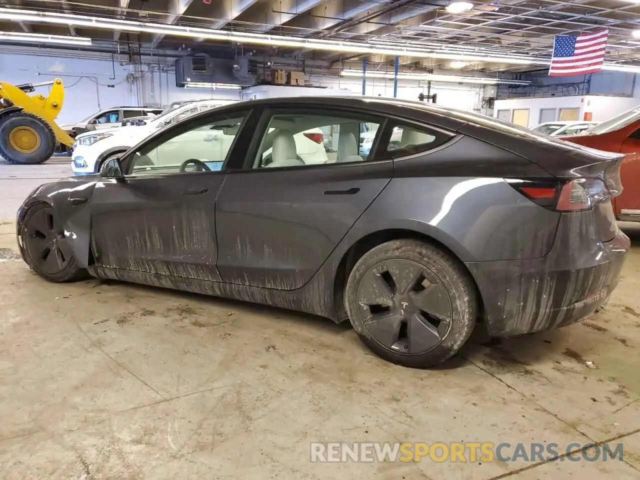 2 fotografías del automóvil dañado 5YJ3E1EB1NF317762 TESLA MODEL 3 2022