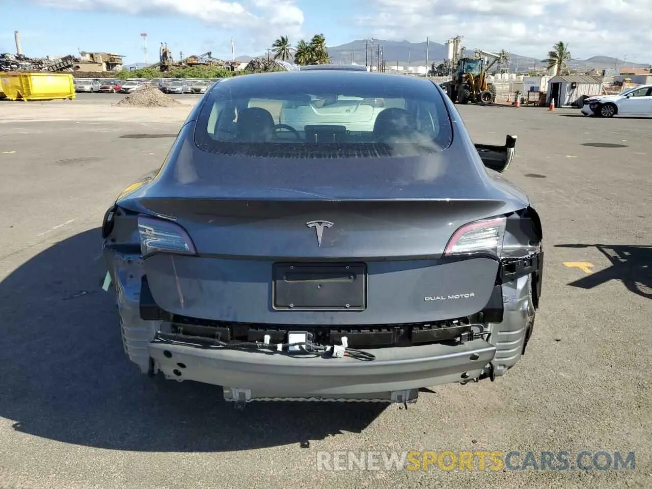 6 fotografías del automóvil dañado 5YJ3E1EB1NF333413 TESLA MODEL 3 2022