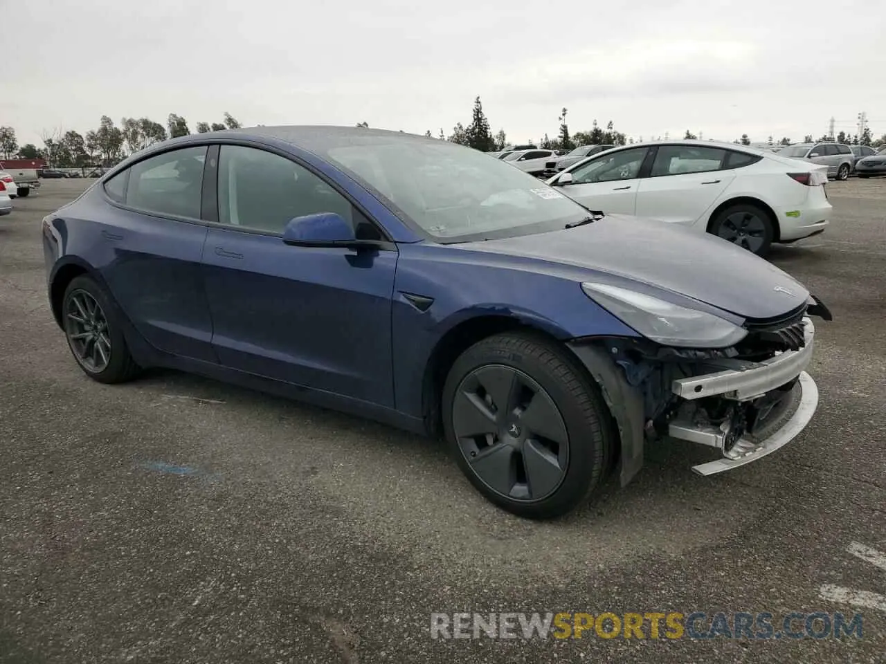4 fotografías del automóvil dañado 5YJ3E1EB1NF341432 TESLA MODEL 3 2022