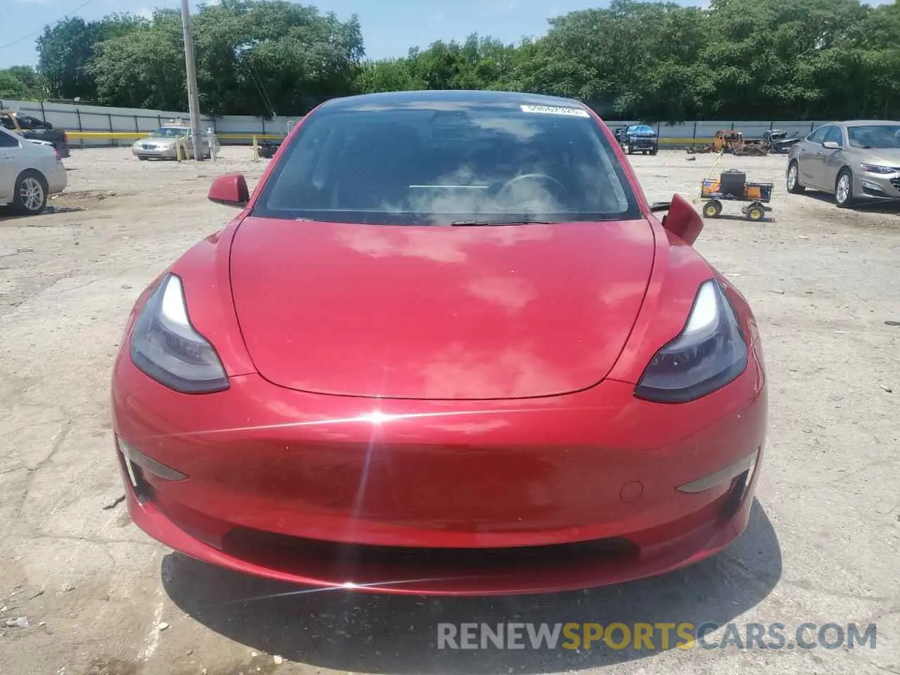 5 fotografías del automóvil dañado 5YJ3E1EB2NF112449 TESLA MODEL 3 2022