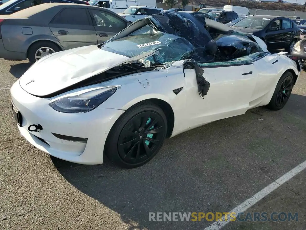1 fotografías del automóvil dañado 5YJ3E1EB2NF145385 TESLA MODEL 3 2022