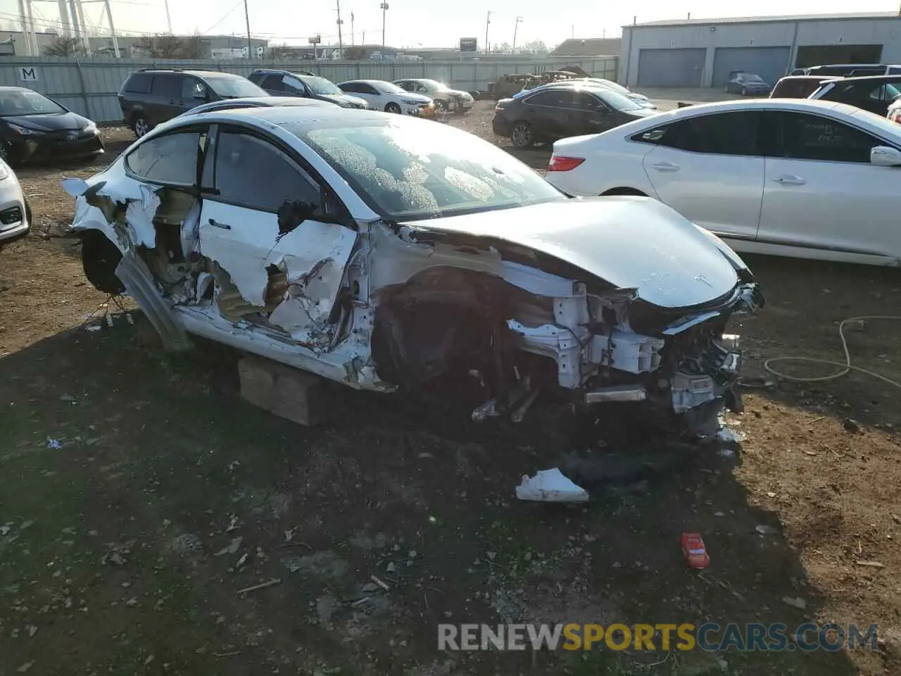 4 fotografías del automóvil dañado 5YJ3E1EB2NF179651 TESLA MODEL 3 2022