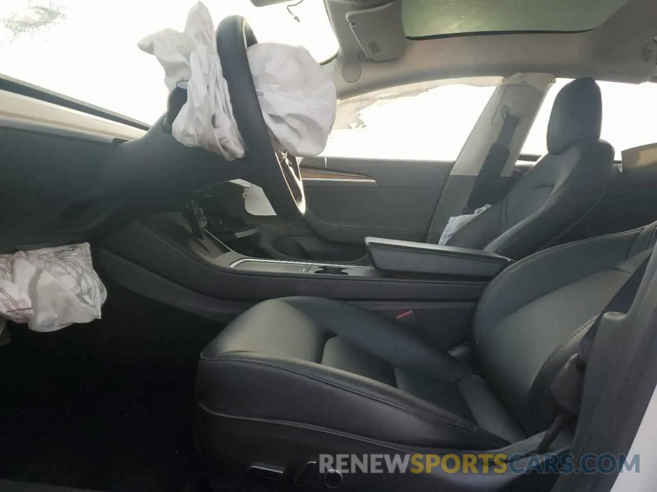 7 fotografías del automóvil dañado 5YJ3E1EB2NF179651 TESLA MODEL 3 2022