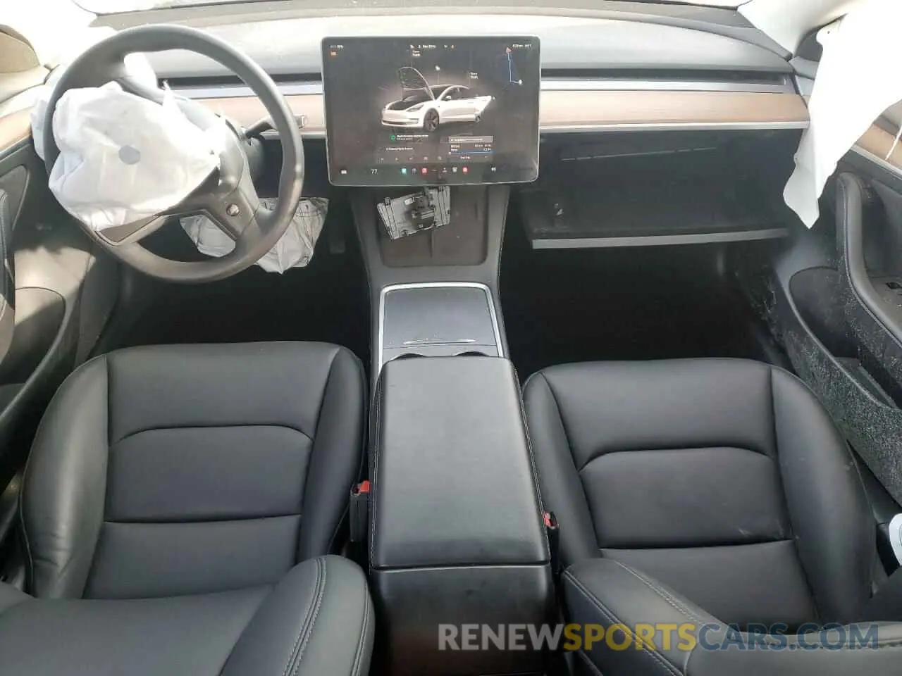 8 fotografías del automóvil dañado 5YJ3E1EB2NF179651 TESLA MODEL 3 2022