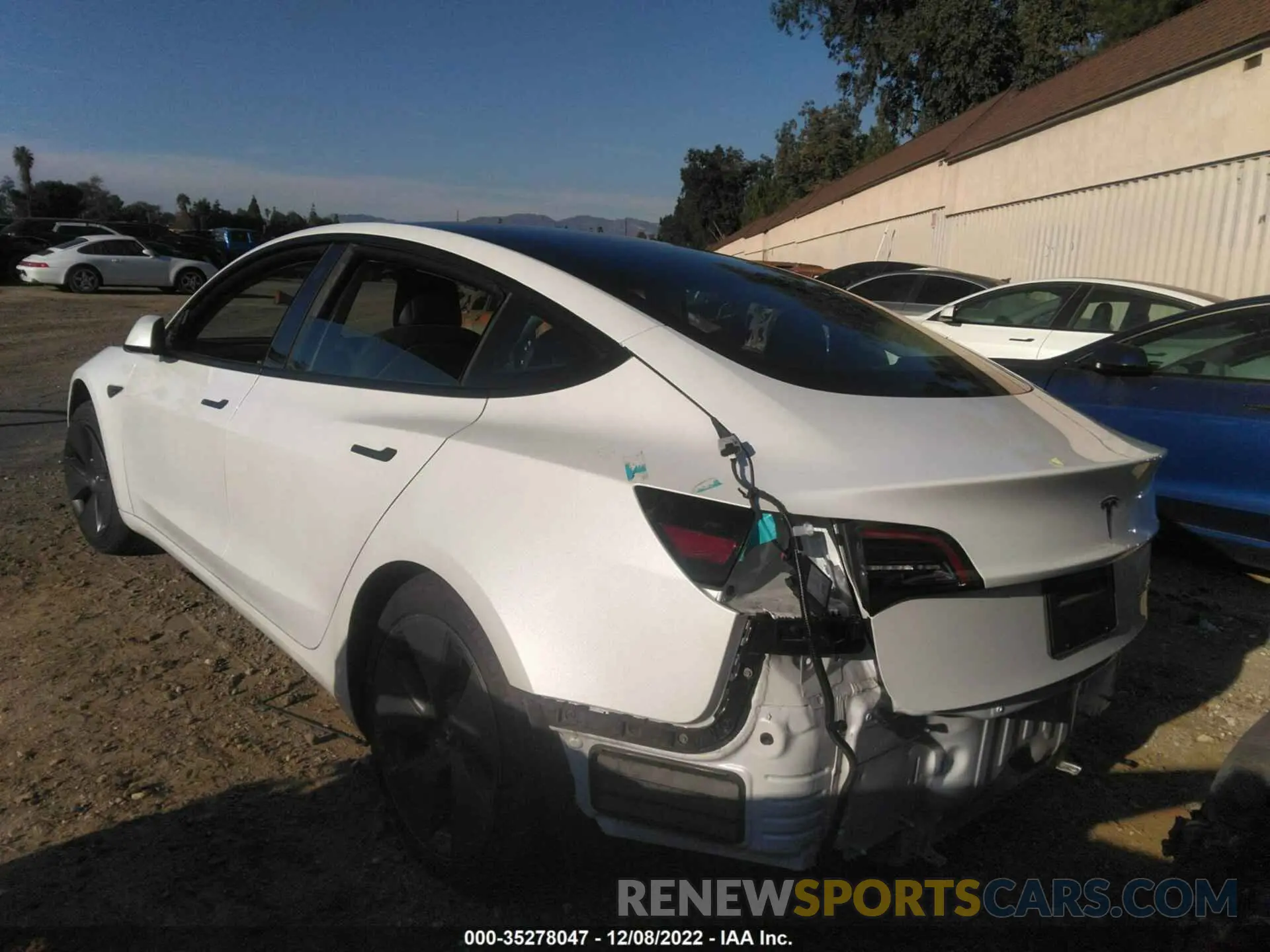 3 fotografías del automóvil dañado 5YJ3E1EB2NF182209 TESLA MODEL 3 2022