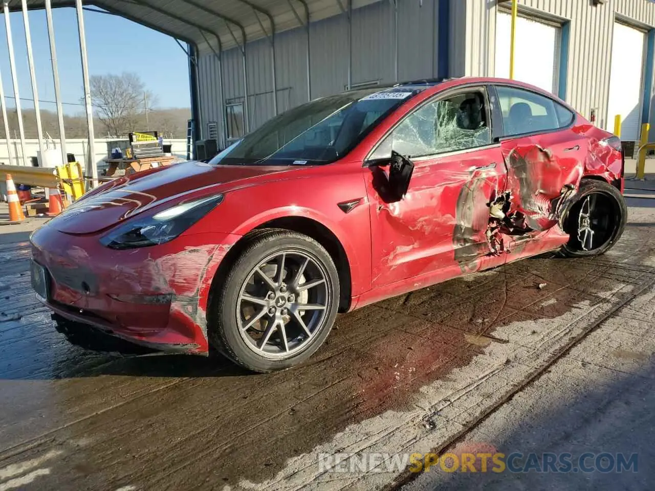 1 fotografías del automóvil dañado 5YJ3E1EB2NF189127 TESLA MODEL 3 2022