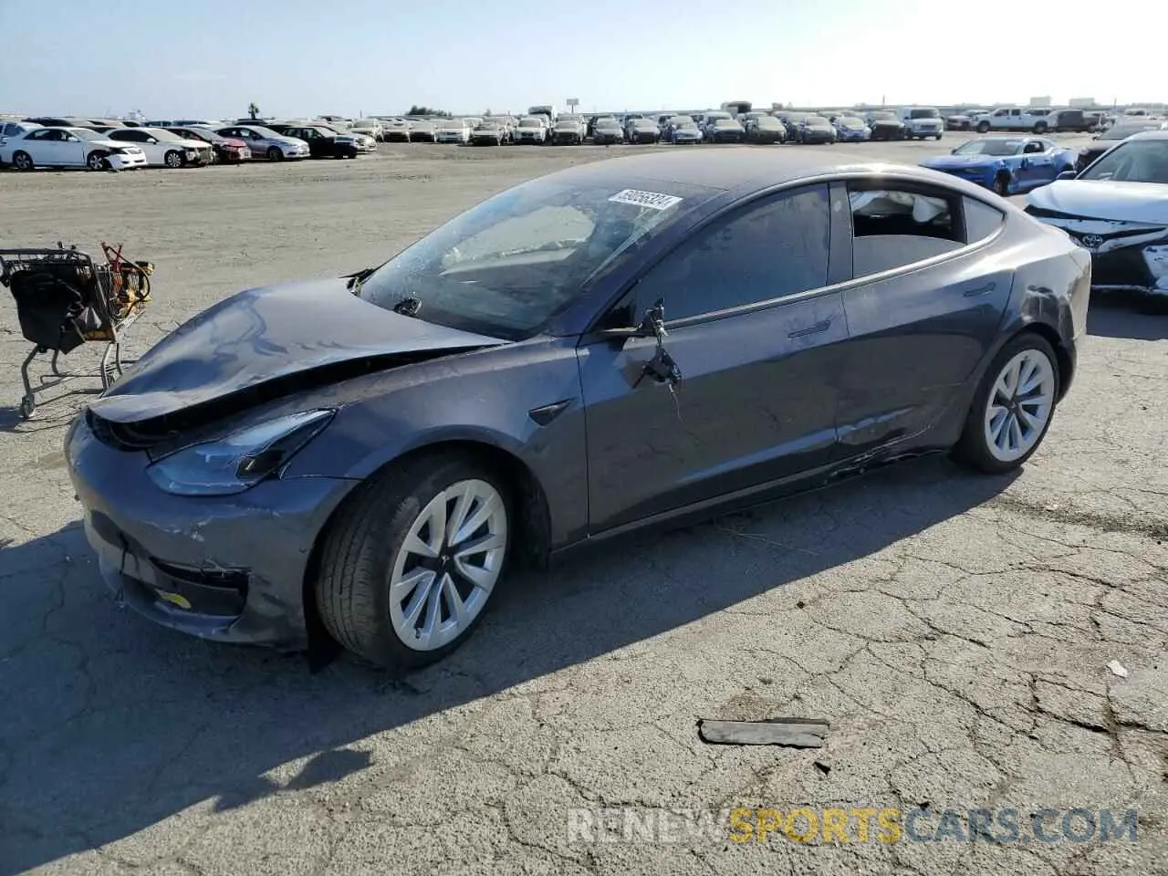 1 fotografías del automóvil dañado 5YJ3E1EB2NF192951 TESLA MODEL 3 2022