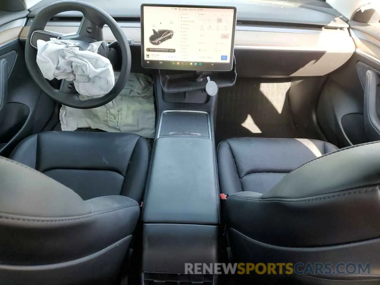 8 fotografías del automóvil dañado 5YJ3E1EB2NF192951 TESLA MODEL 3 2022