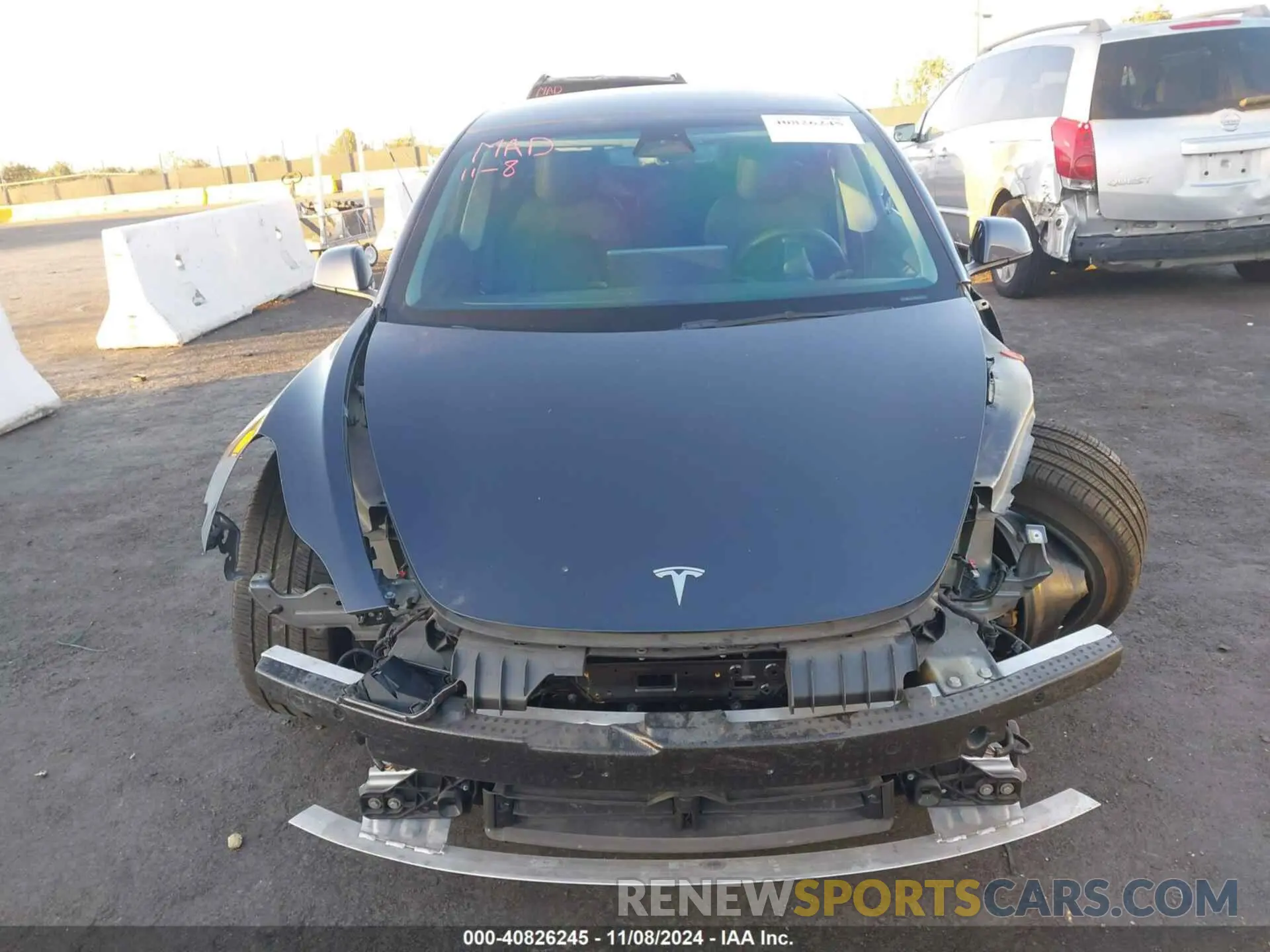 13 fotografías del automóvil dañado 5YJ3E1EB2NF207271 TESLA MODEL 3 2022