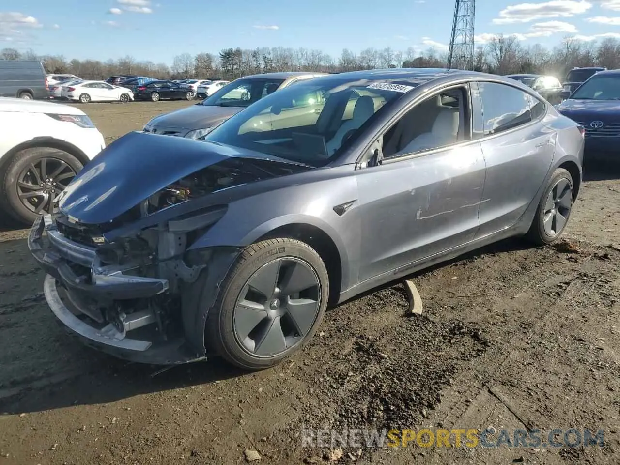 1 fotografías del automóvil dañado 5YJ3E1EB2NF261637 TESLA MODEL 3 2022