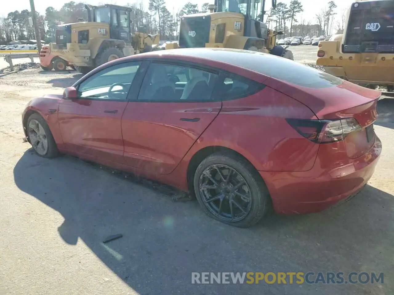2 fotografías del automóvil dañado 5YJ3E1EB2NF270144 TESLA MODEL 3 2022