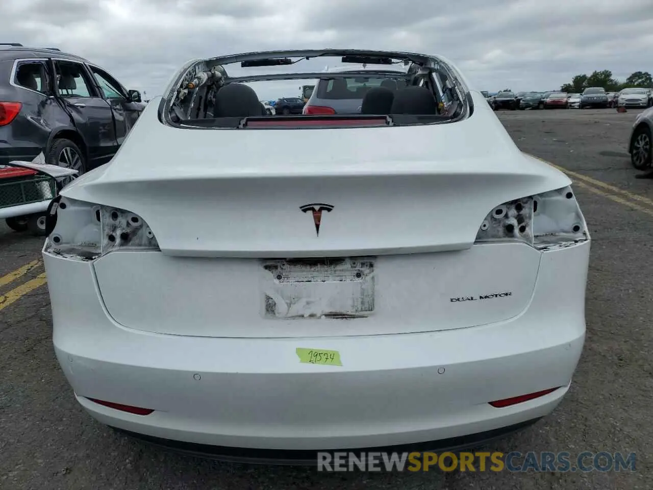 6 fotografías del automóvil dañado 5YJ3E1EB2NF272606 TESLA MODEL 3 2022