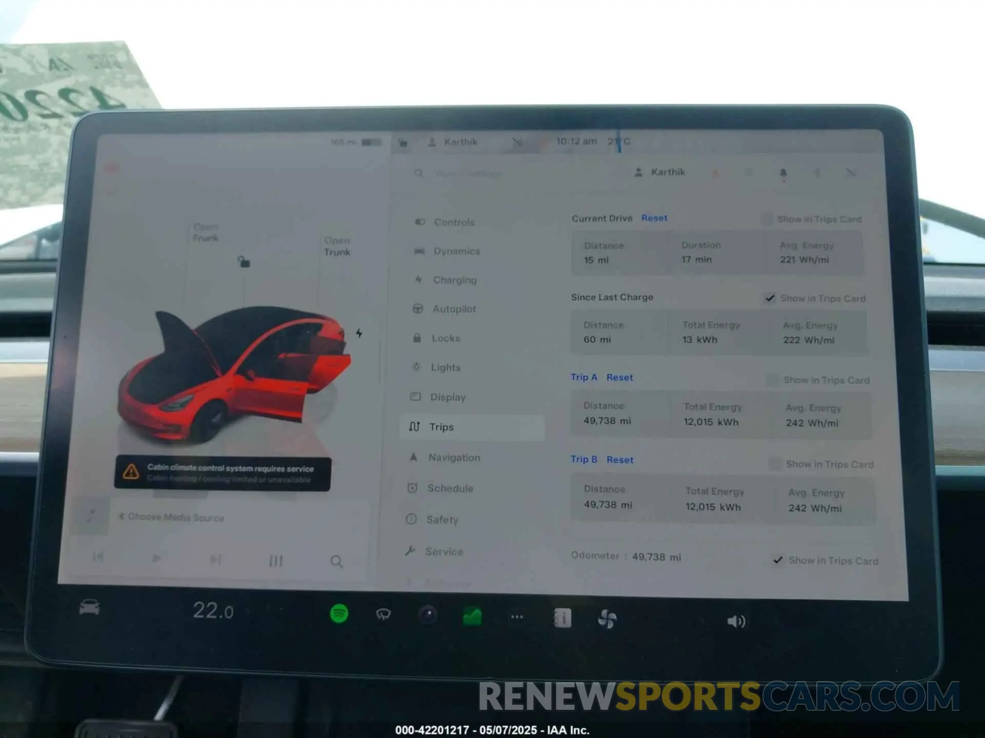 7 fotografías del automóvil dañado 5YJ3E1EB2NF313445 TESLA MODEL 3 2022