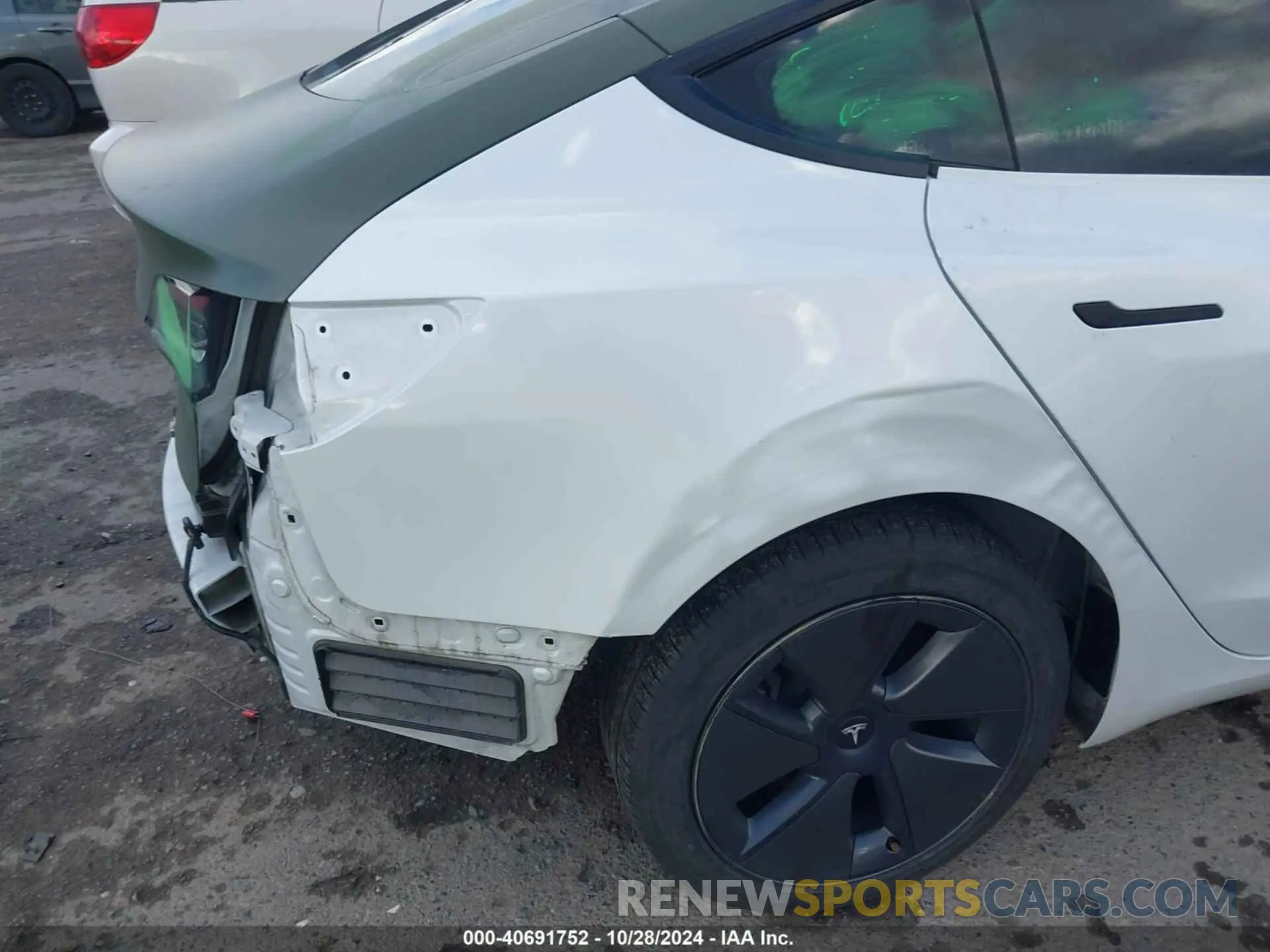 6 fotografías del automóvil dañado 5YJ3E1EB2NF326941 TESLA MODEL 3 2022