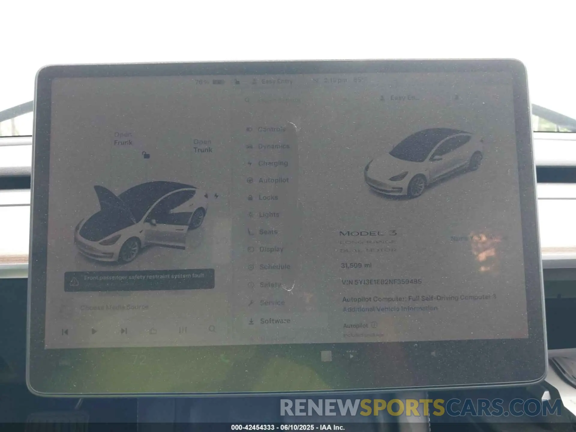 7 fotografías del automóvil dañado 5YJ3E1EB2NF359485 TESLA MODEL 3 2022