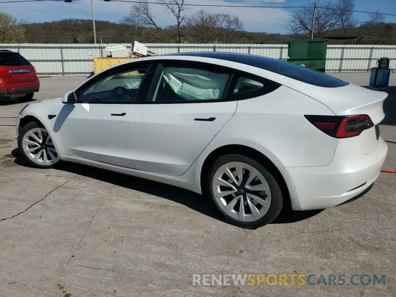 2 fotografías del automóvil dañado 5YJ3E1EB2NF359955 TESLA MODEL 3 2022