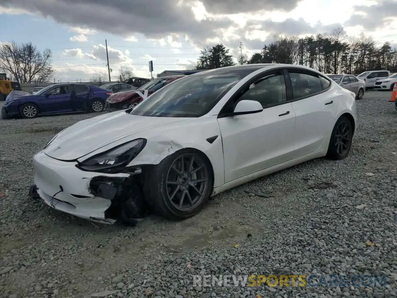 1 fotografías del automóvil dañado 5YJ3E1EB2NF361821 TESLA MODEL 3 2022