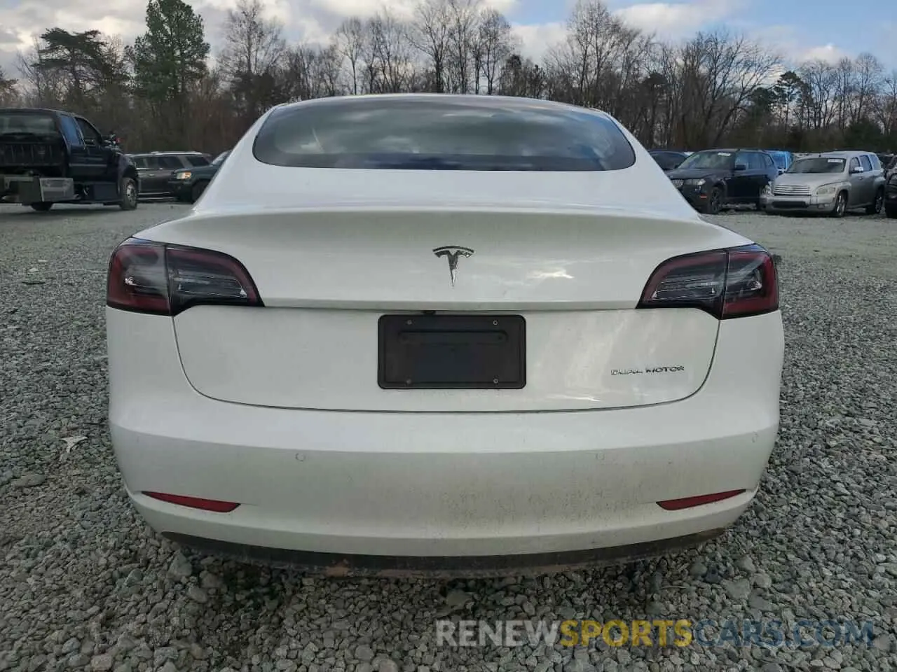 6 fotografías del automóvil dañado 5YJ3E1EB2NF361821 TESLA MODEL 3 2022