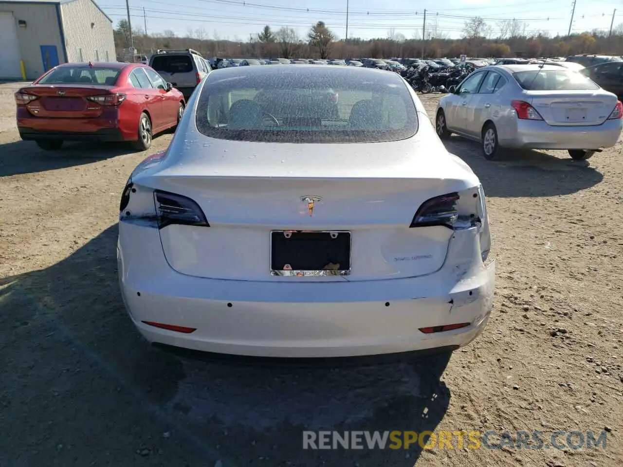 6 fotografías del automóvil dañado 5YJ3E1EB3NF102612 TESLA MODEL 3 2022