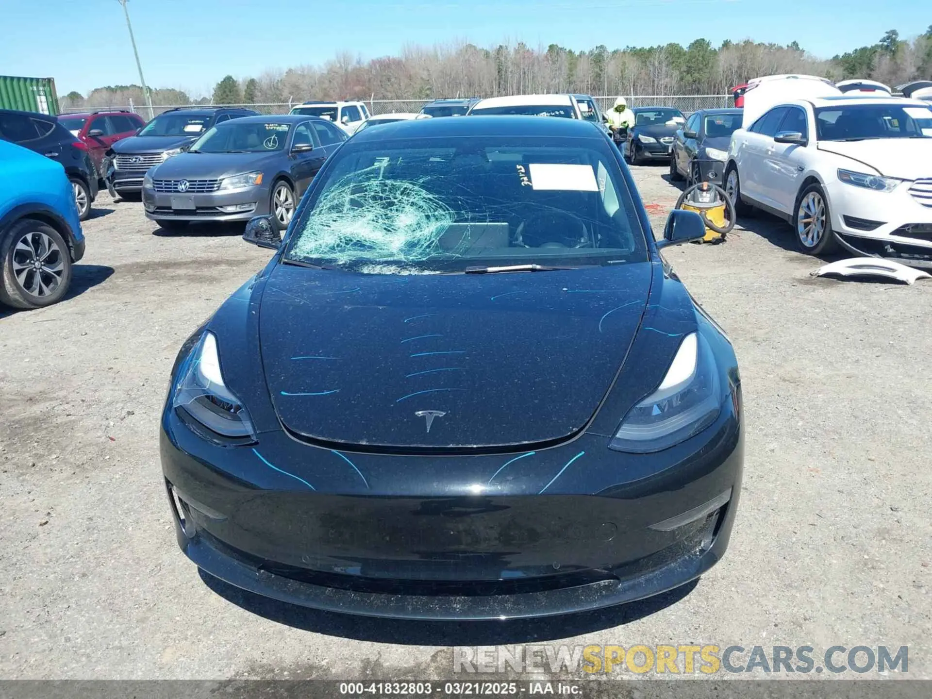 12 fotografías del automóvil dañado 5YJ3E1EB3NF104313 TESLA MODEL 3 2022